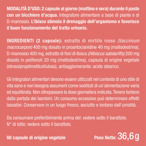 benefici e controindicazioni integratore cistite con d-mannosio