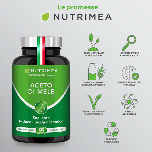 Aceto di mele prima dei pasti per ridurre il carico glicemico