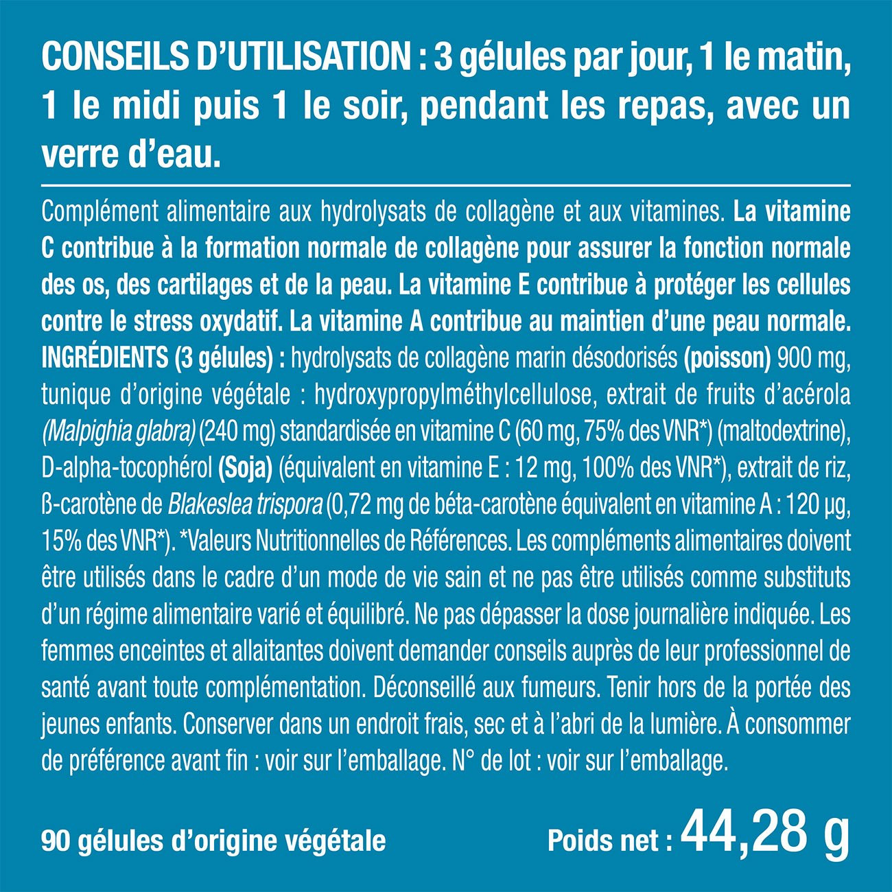 Image du complément alimentaire à base de Trio ANTI-ÂGE - Collagène Marin, Acide Hyaluronique & Glutathion Image du complément alimentaire à base de Trio ANTI-ÂGE - Collagène Marin, Acide Hyaluronique & Glutathion