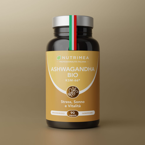 Integratore alimentare ashwagandha bio ksm66 per il benessere fisico e mentale