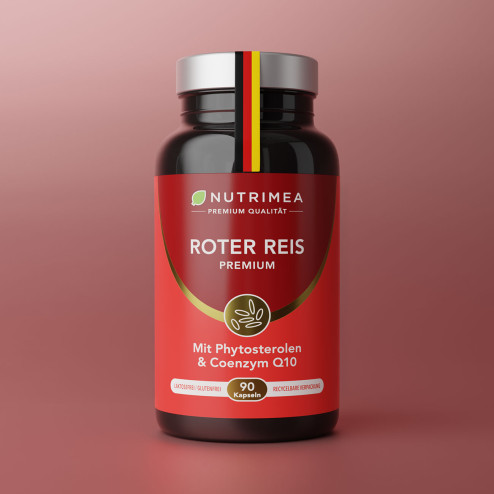 Packshot 2 des Nahrungsergänzungsmittels Rote Reishefe Premium von Nutrimea