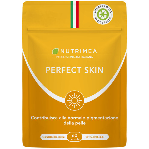 Sfondo bianco del portapillole Perfect Skin - Attivatore Abbronzante