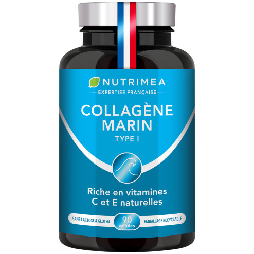 Fond blanc du pilulier de Collagène