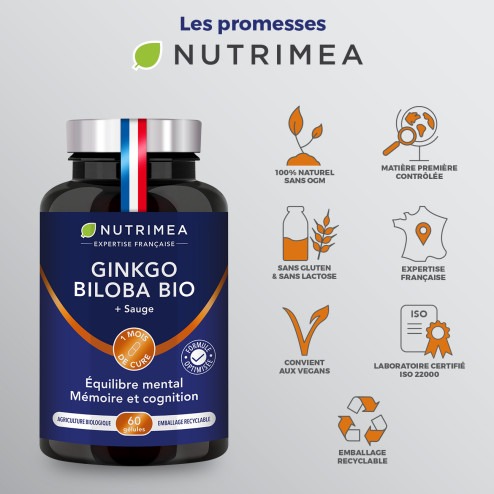 Gélules de Ginkgo Biloba Bio