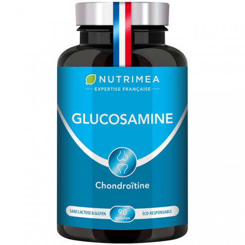 Fond blanc du pilulier de Glucosamine