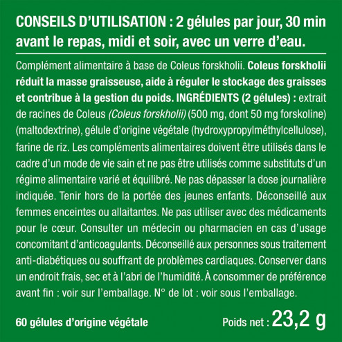 Bienfaits et contre indications pour Forskoline | Coleus Forskohlii