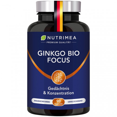 Weißer Hintergrund der Pillenbox von Ginkgo Bio Focus