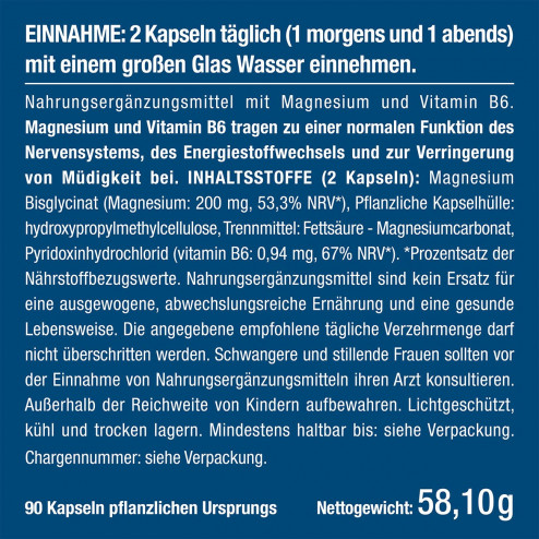 Abbildung der Pillendose des Supplements Magnesium Glycinat