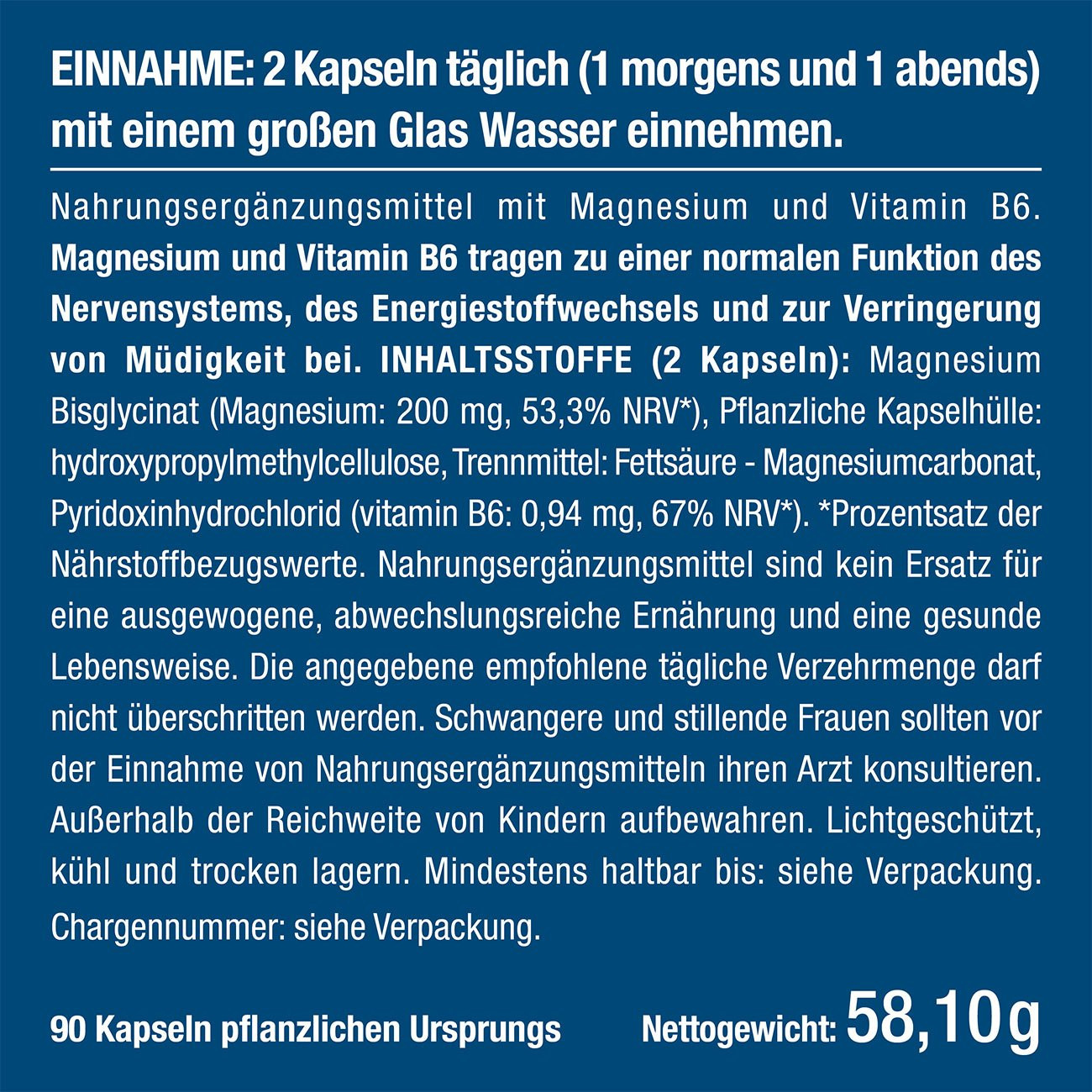 Abbildung der Pillendose des Supplements Magnesium Glycinat