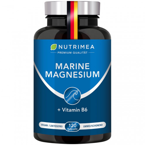 Weißer Hintergrund der Pillenbox von Magnesium Mare + Vitamin B6