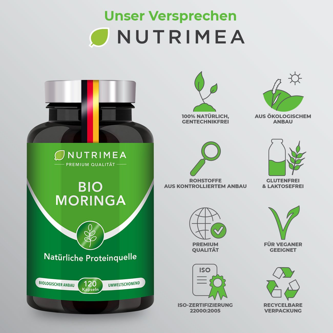 Abbildung der Pillendose des Supplements Moringa Oleifera BIO