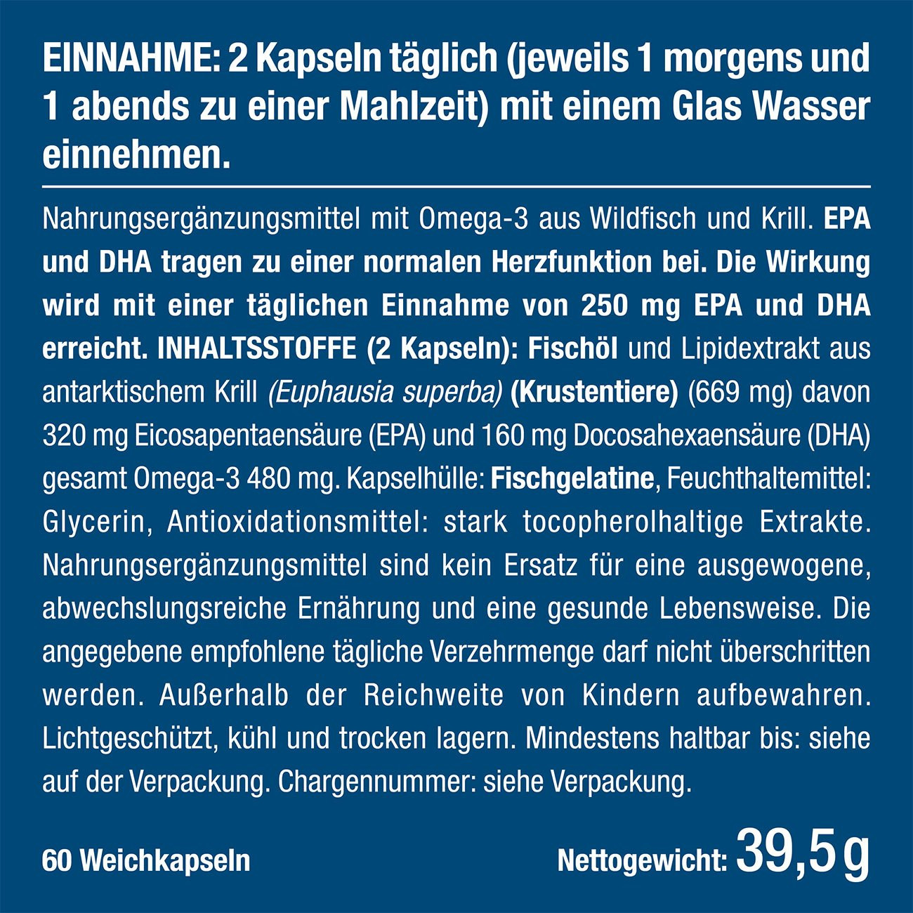 Bild des Nahrungsergänzungsmittels Omega 3 + Krill Bild des Nahrungsergänzungsmittels Omega 3 + Krill