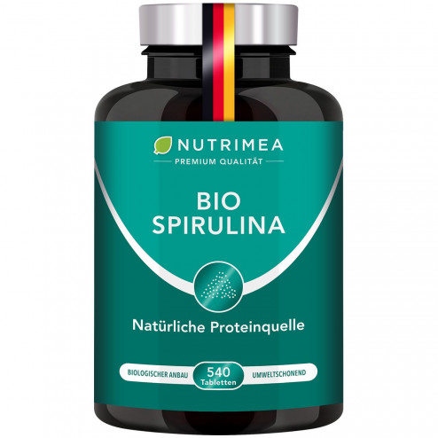 Weißer Hintergrund der Pillenbox von DETOX Spirulina BIO