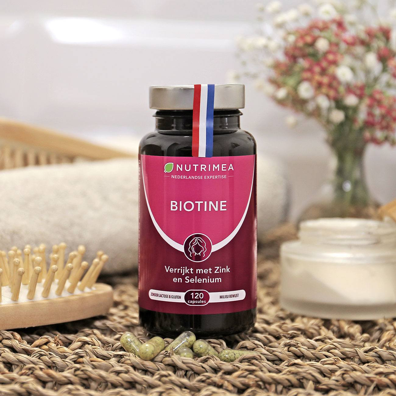 Foto van de verpakking van het supplement Biotine Foto van de verpakking van het supplement Biotine