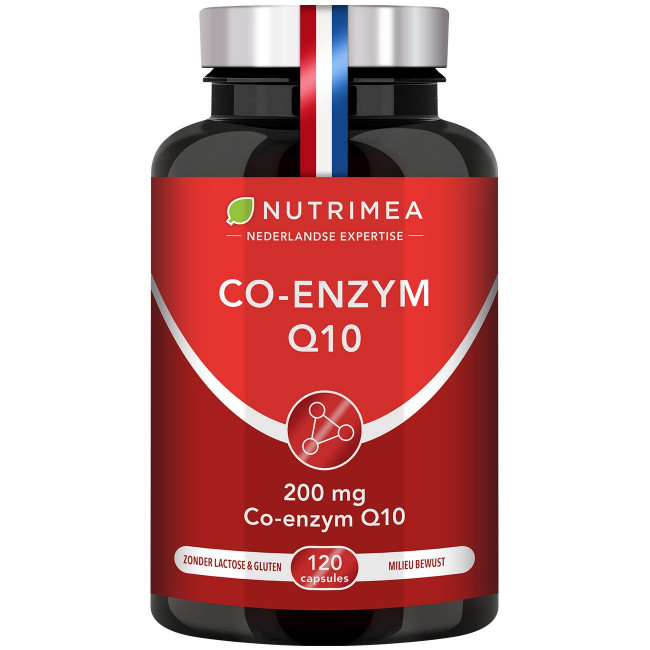Illustratie van de pillendoos van het supplement Co-Enzym Q10