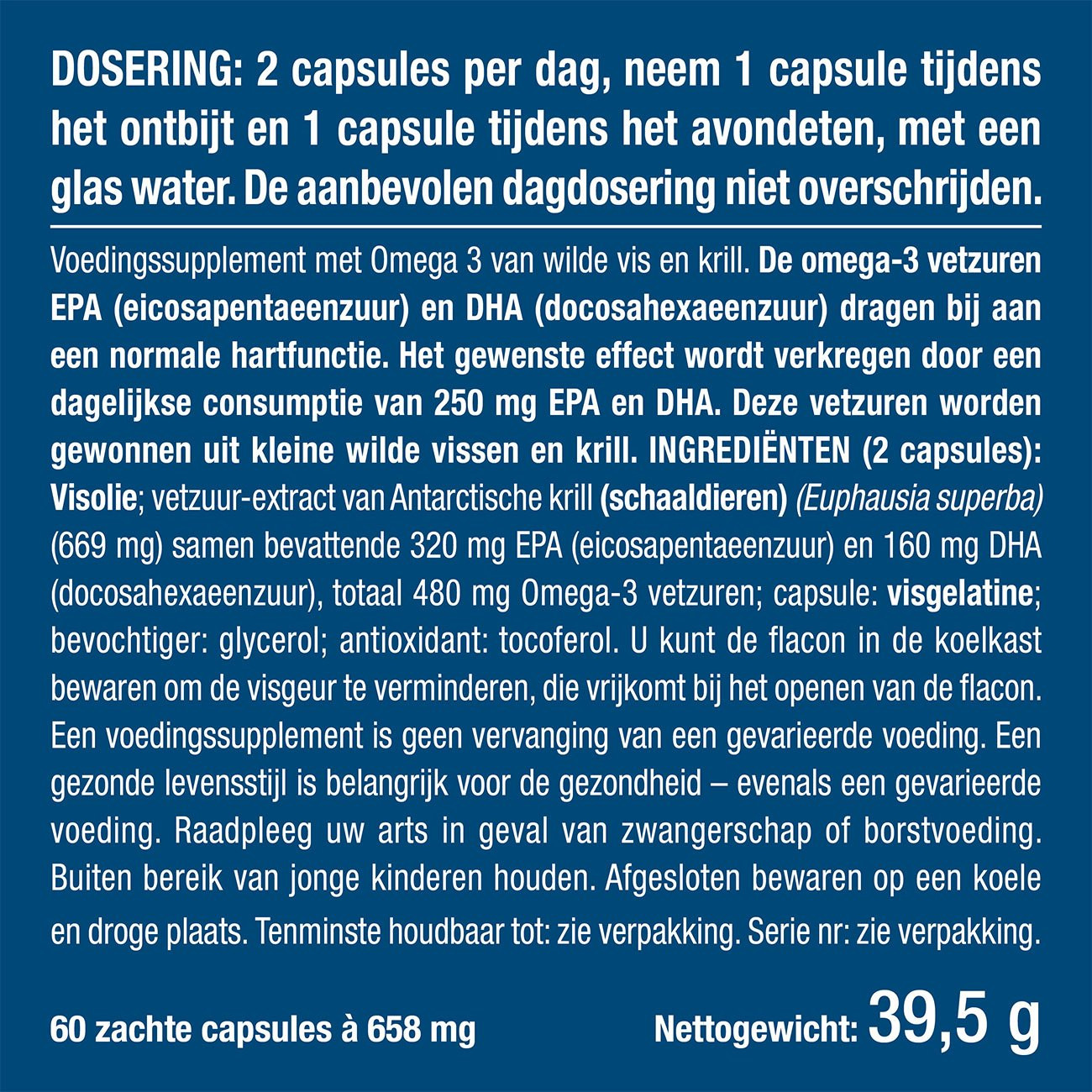 Foto van het voedingssupplement Omega3 + Krill Foto van het voedingssupplement Omega3 + Krill