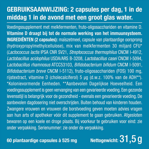 Illustratie van de pillendoos van het supplement Probiotica Actibior