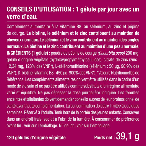 Bienfaits et contre indications pour Biotine