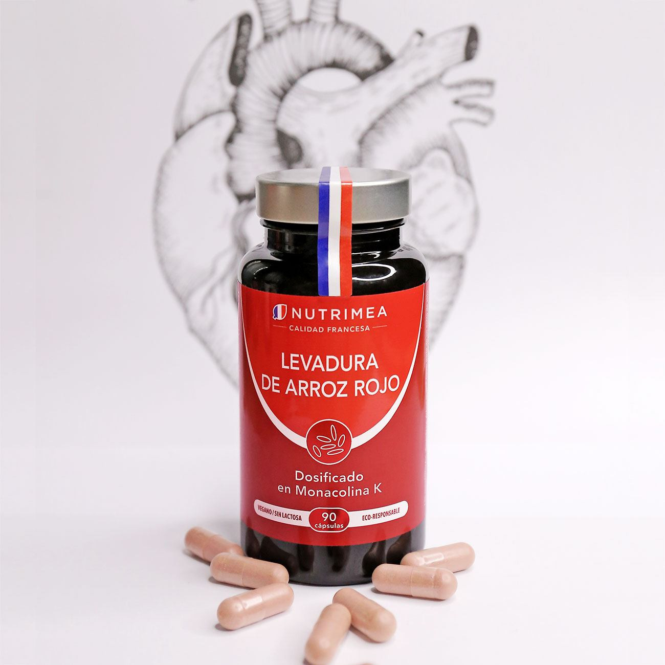 Imagen del envase del suplemento Levadura de Arroz Rojo con q10 Imagen del envase del suplemento Levadura de Arroz Rojo con q10