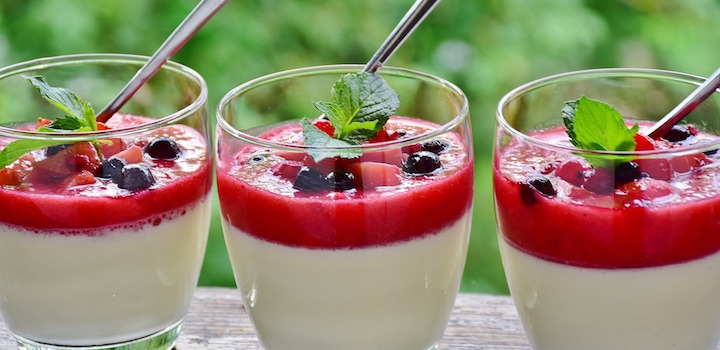 Recette végétarienne de panna cotta