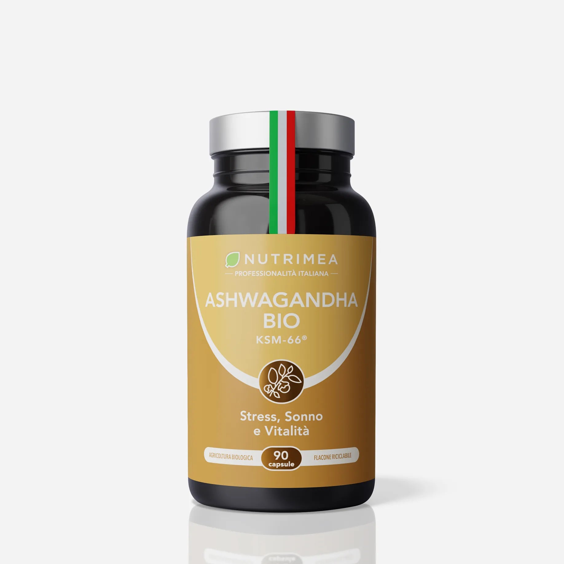 Integratore alimentare ashwagandha bio ksm66 per il benessere fisico e mentale