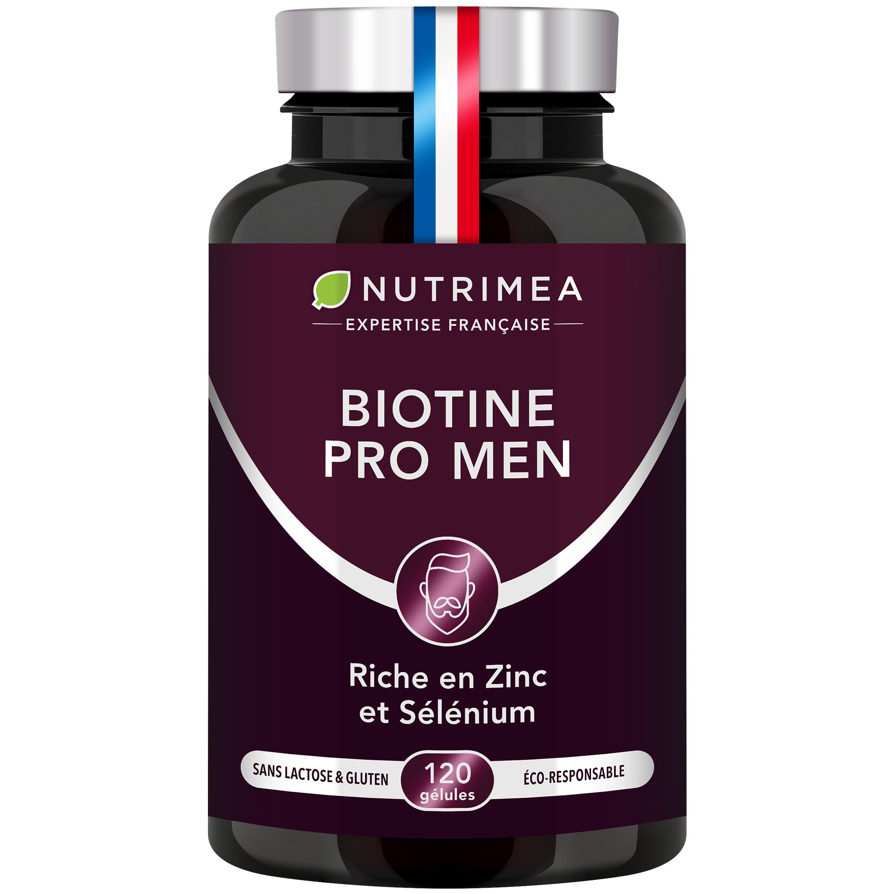 Fond blanc du pilulier de Biotine Pro Men