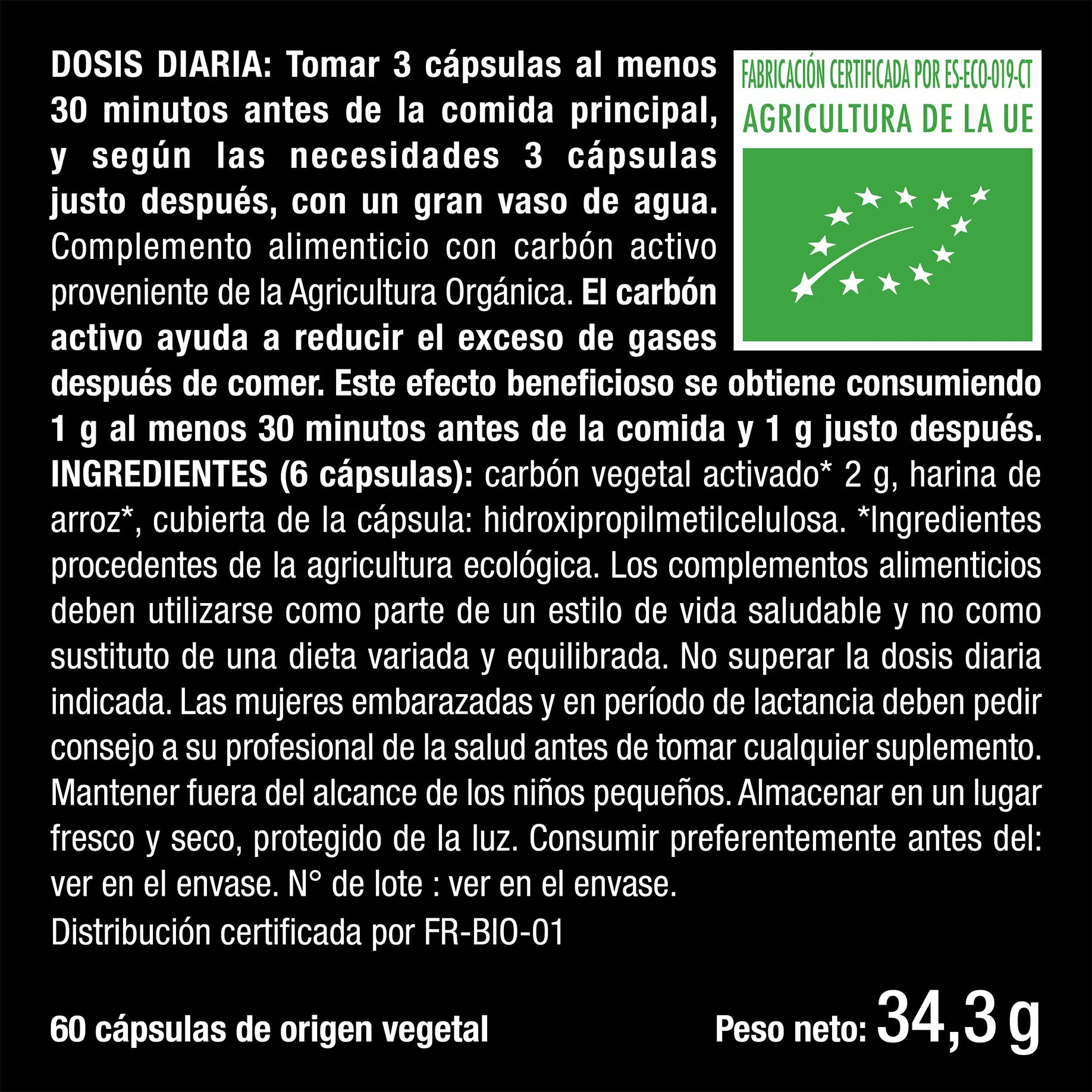 Carbón Vegetal Activado Bio