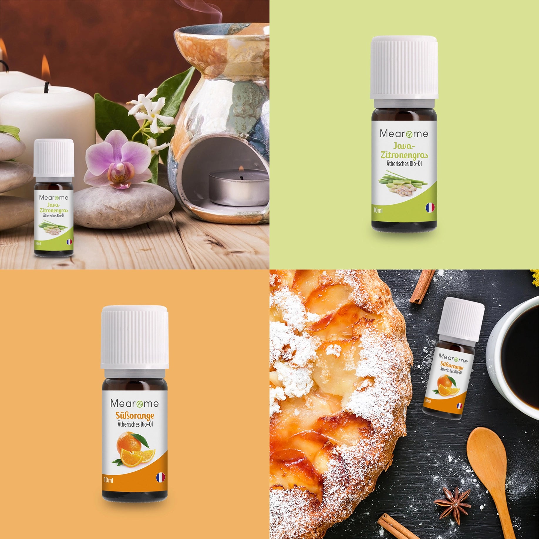 Aromatherapie Geschenk-Set - 8 Ätherische Öle 100% BIO