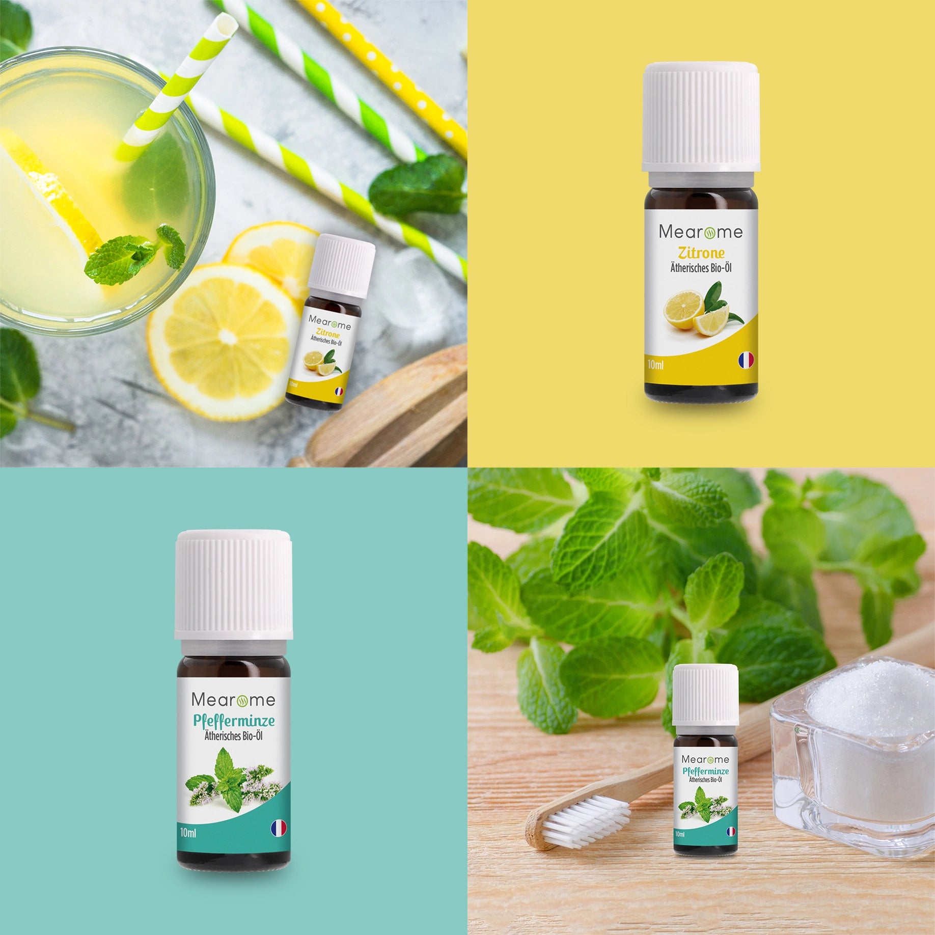 Aromatherapie Geschenk-Set - 8 Ätherische Öle 100% BIO