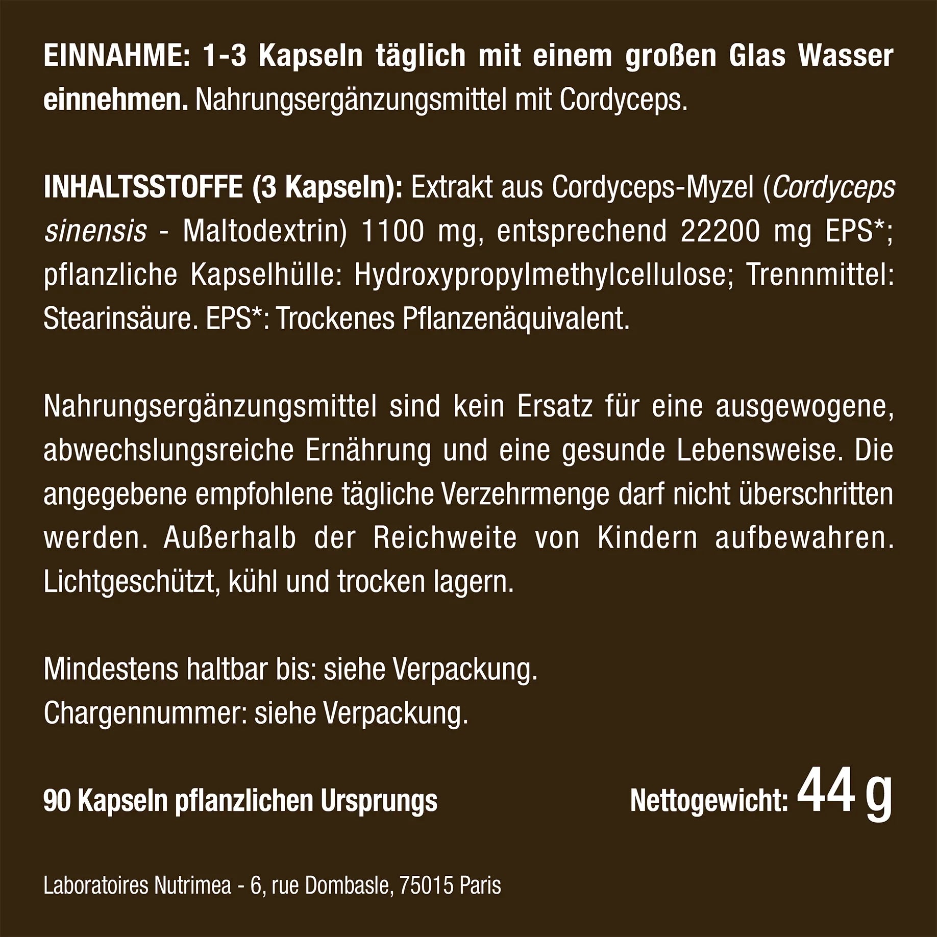 Cordyceps - Chinesischer Raupenpilz