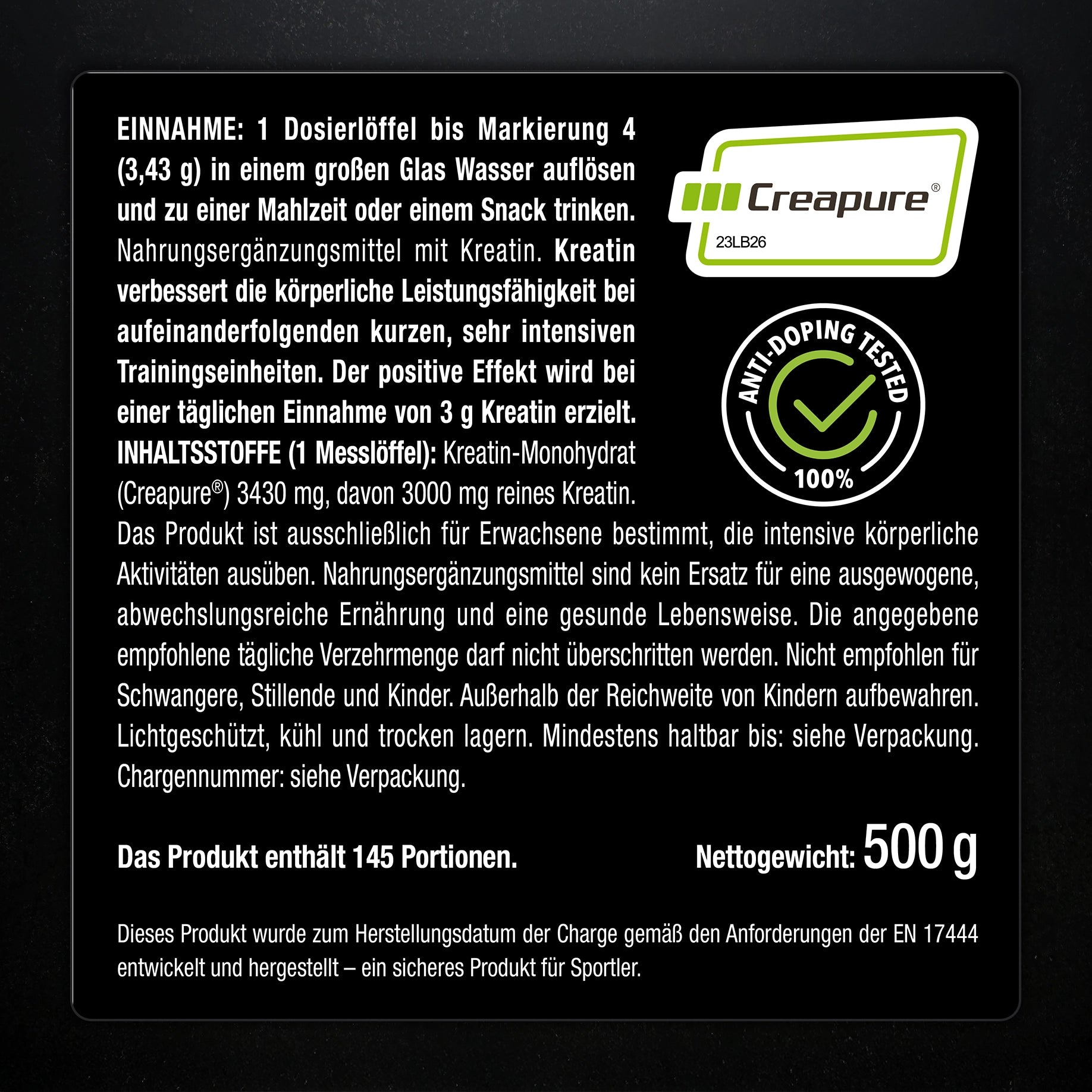 Kreatinmonohydrat Creapure® - Pulver