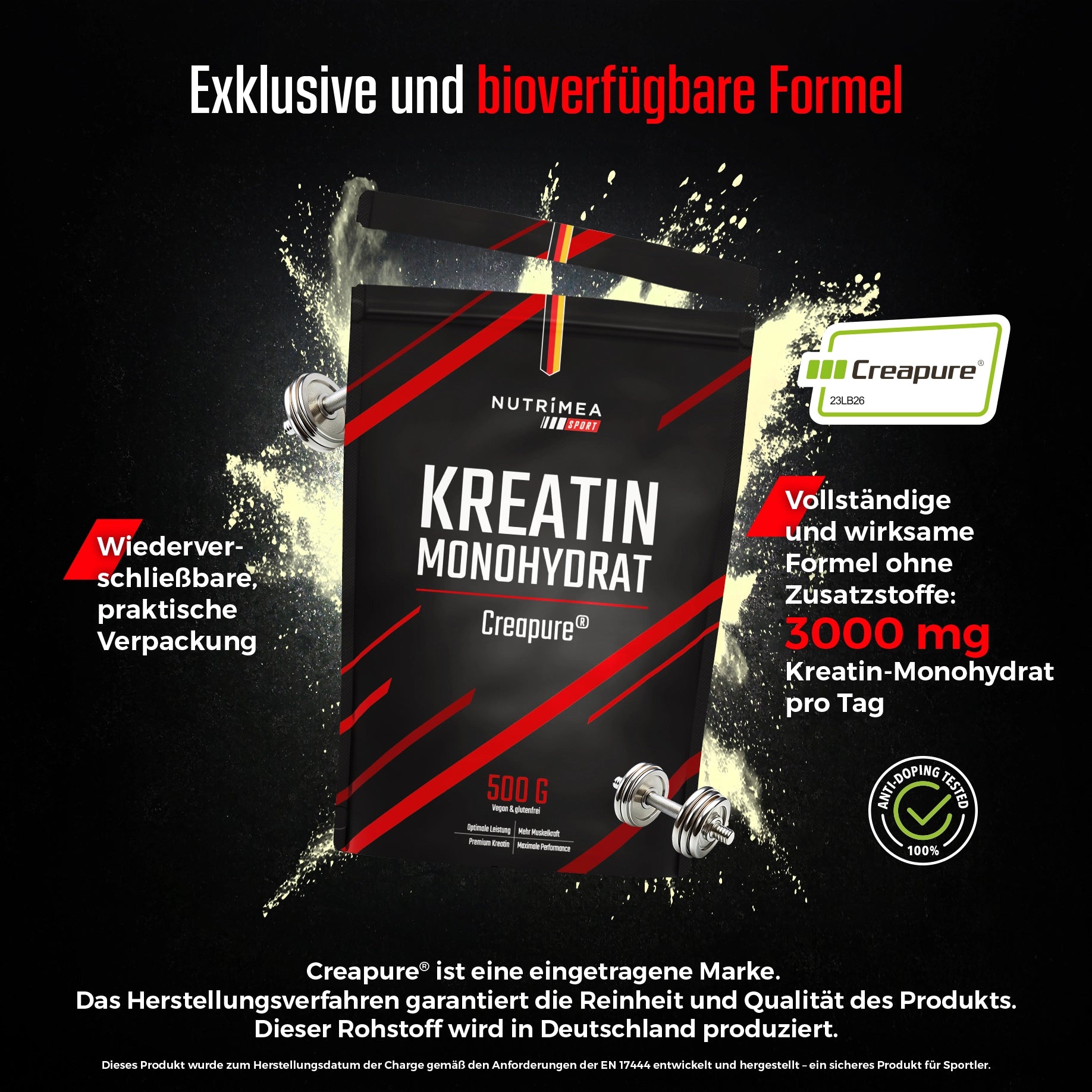 Kreatinmonohydrat Creapure® - Pulver