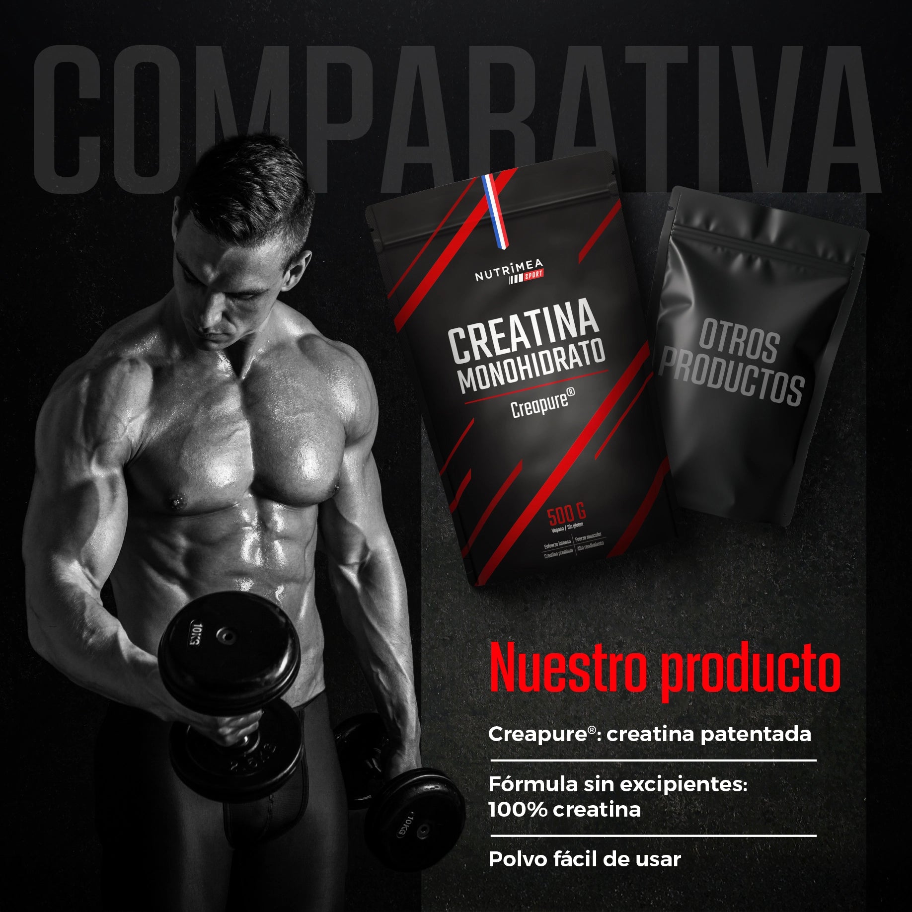 Creatina Monohidrato Creapure® en polvo
