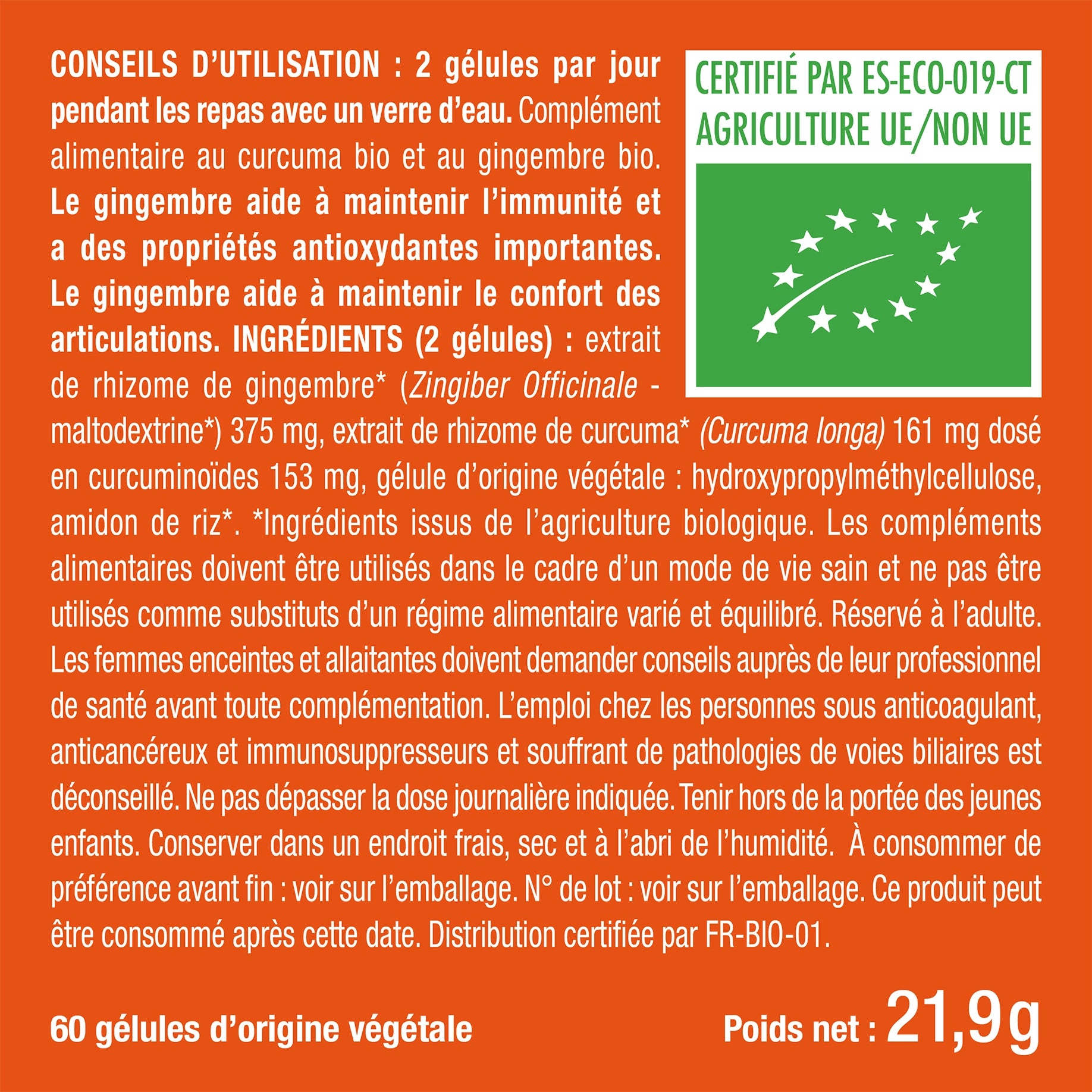 Curcuma Gingembre Bio