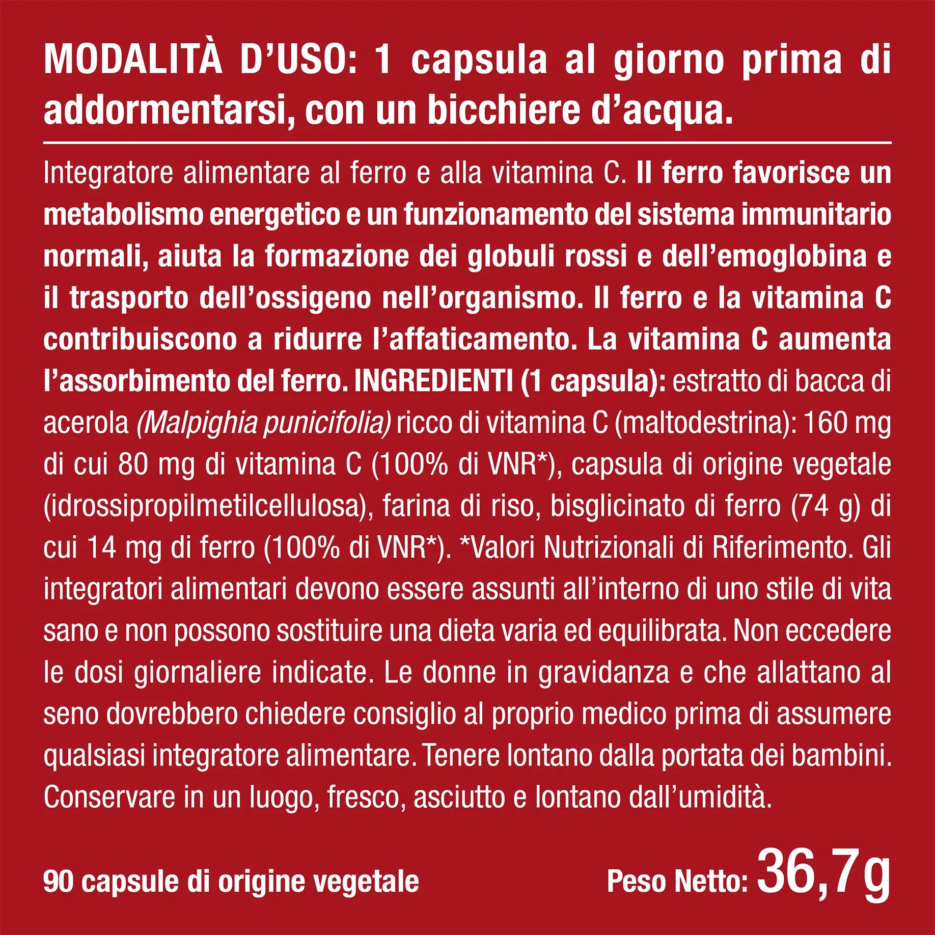 Benefici e controindicazioni dei Ferro Bisglicinato