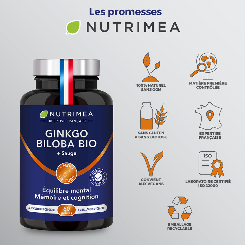 Gélules de Ginkgo Biloba Bio