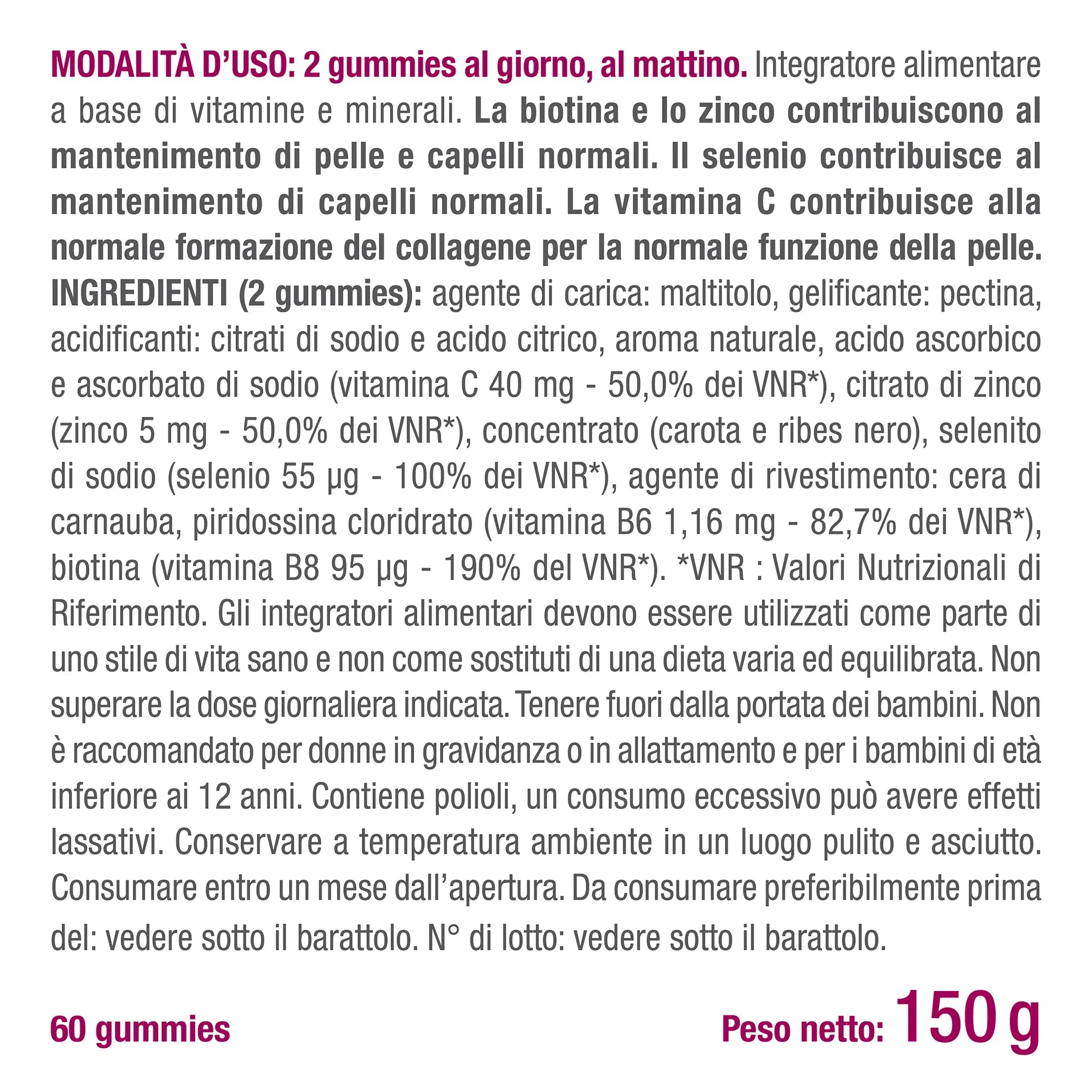 Gummies Capelli e Pelle