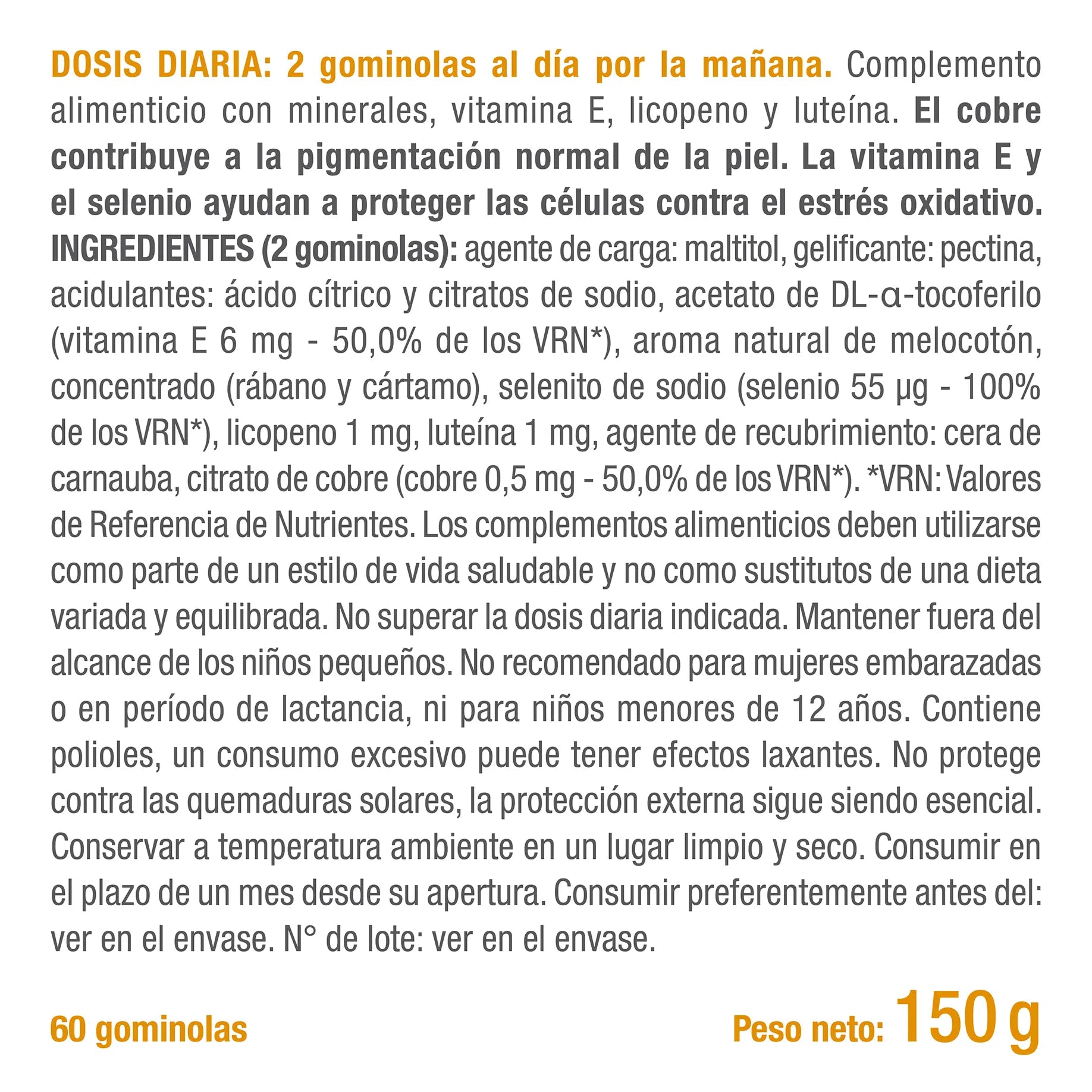 Gominolas para Bronceado