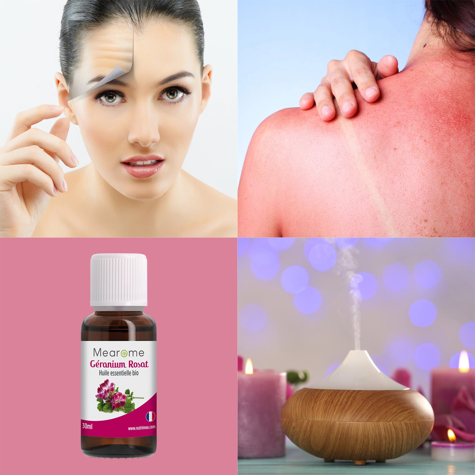 Huile Essentielle de GERANIUM ROSAT BIO - 30ML