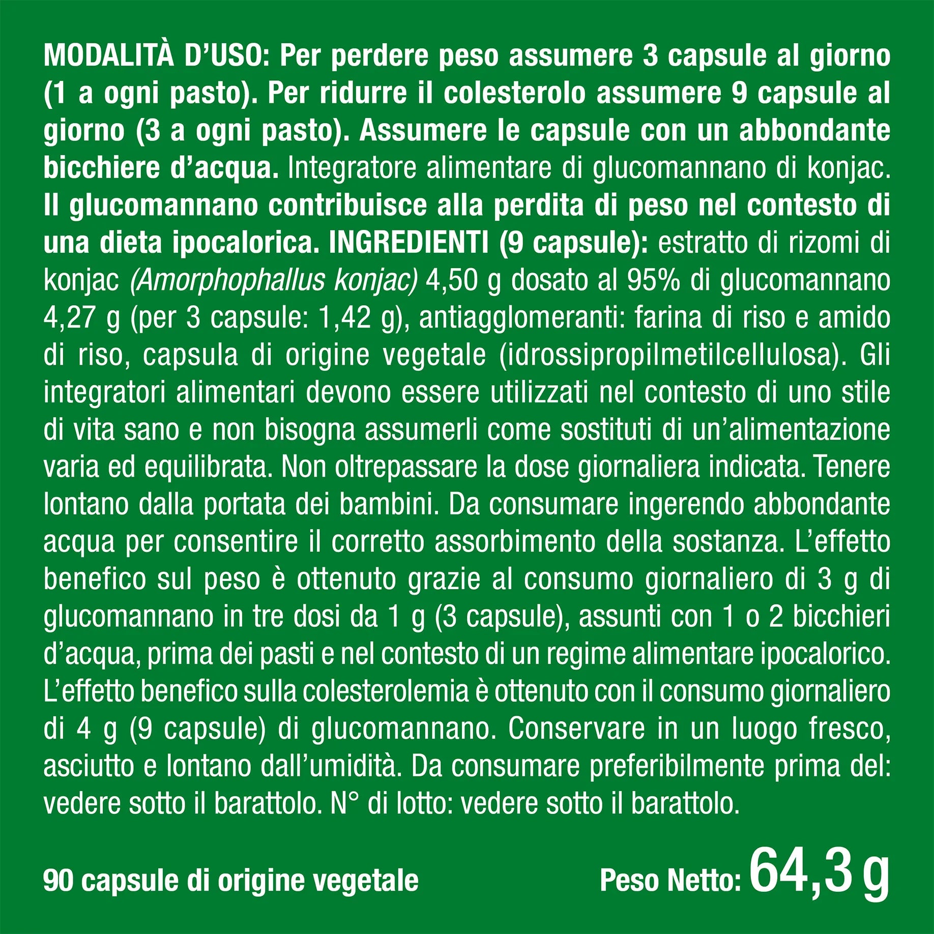Glucomannano di Konjac