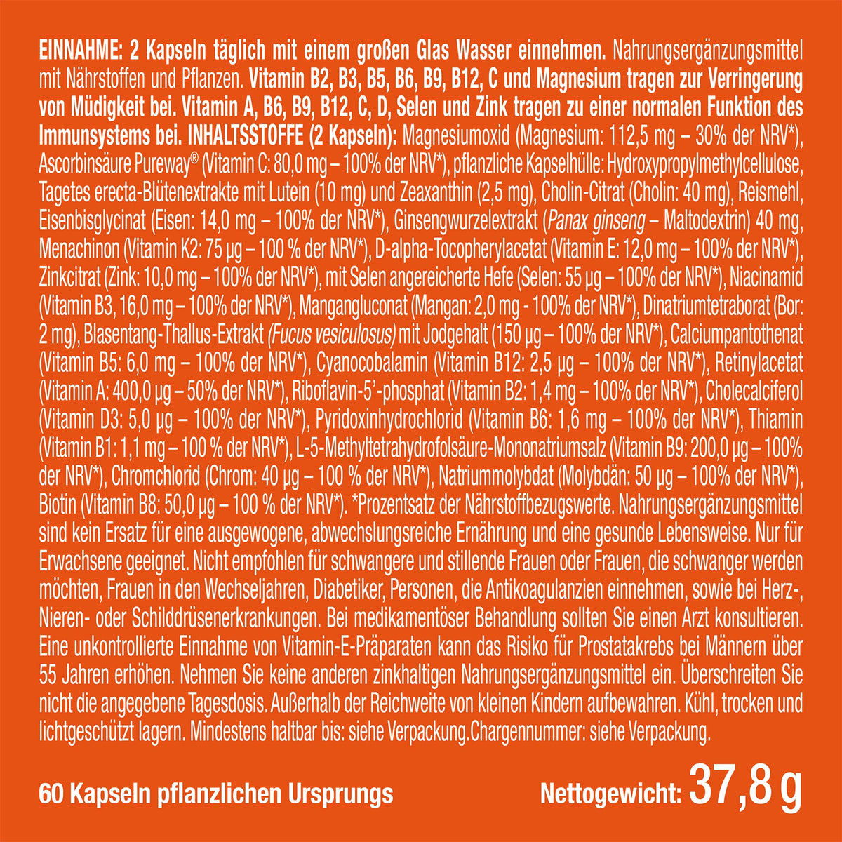 Multivitamine und Mineralstoffe