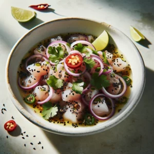 Illustration ceviche à l’Ail Noir