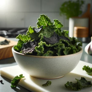Illustration chips de Kale à l’Ail Noir