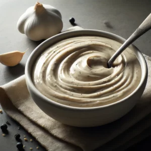 Illustration crème d'ail noir