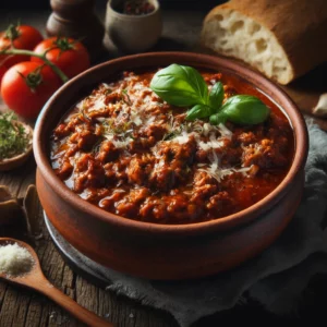 Illustration sauce Bolognaise à l’Ail Noir