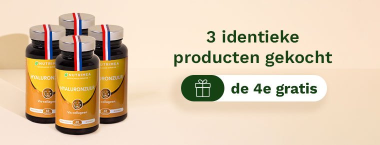 3 identieke producten gekocht de 4e gratis