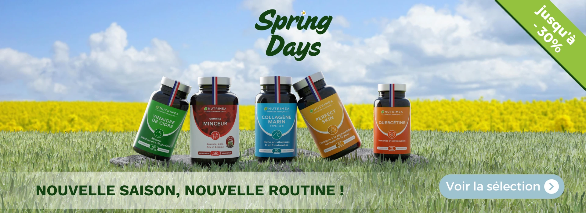 Spring Days, nouvelle saison, nouvelle routine ! Jusqu'à -30%