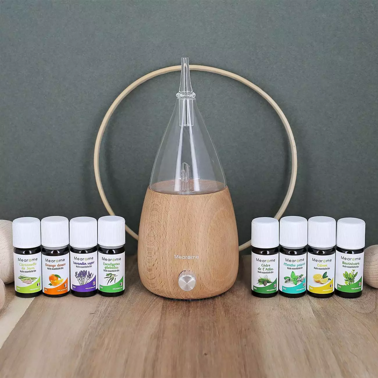 Aromathérapie : Coffret diffuseur + 8 huiles essentielles