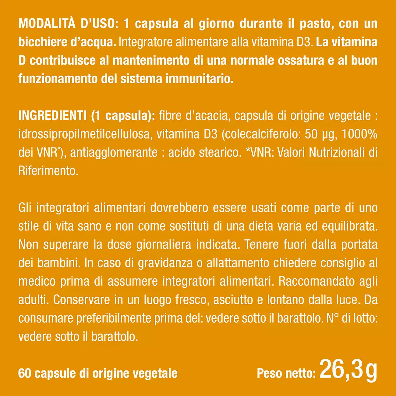 Benefici e controindicazioni di Vitamina D3 - 2000 UI