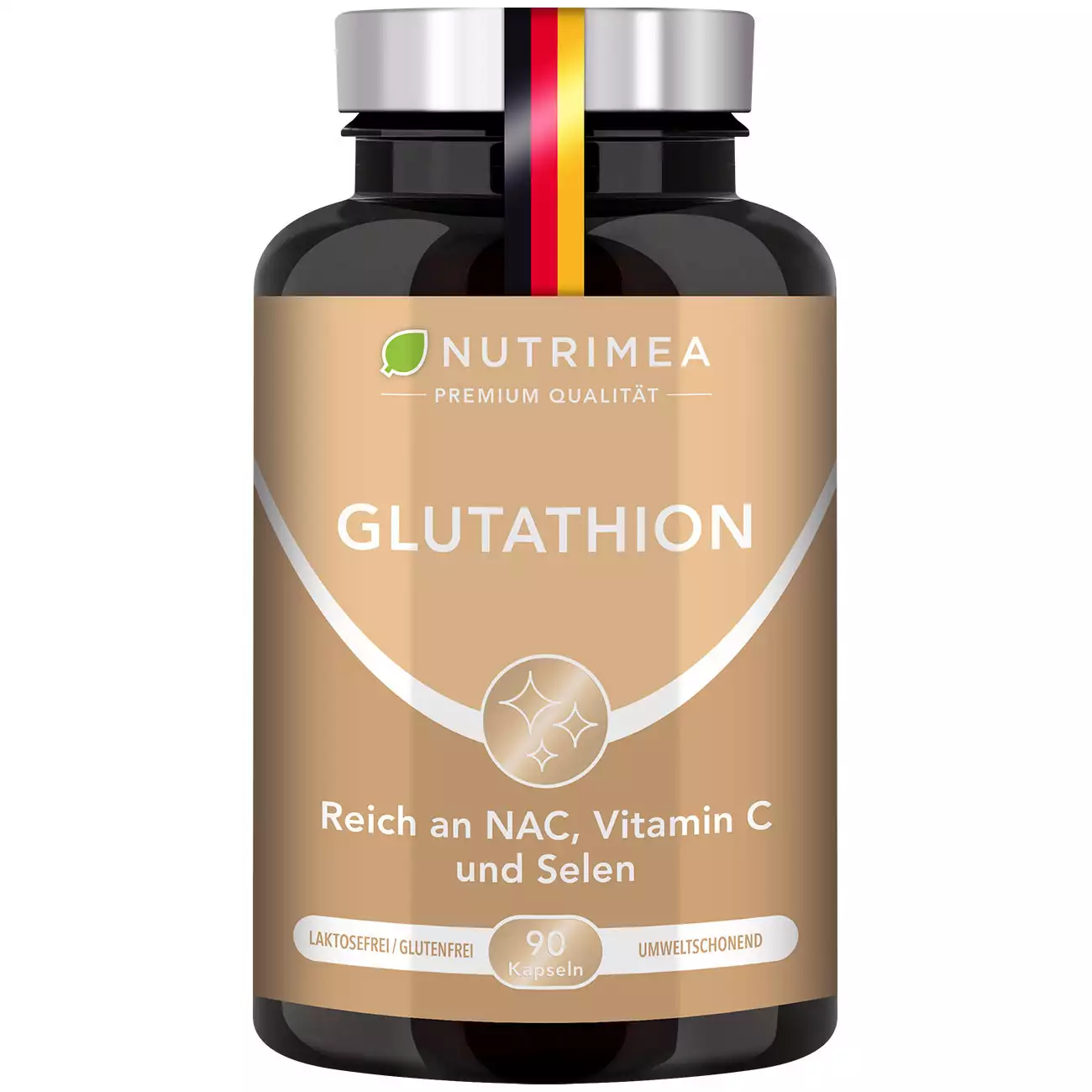 Weißer Hintergrund der Pillenbox von L-GLUTATHION Super Antioxidans